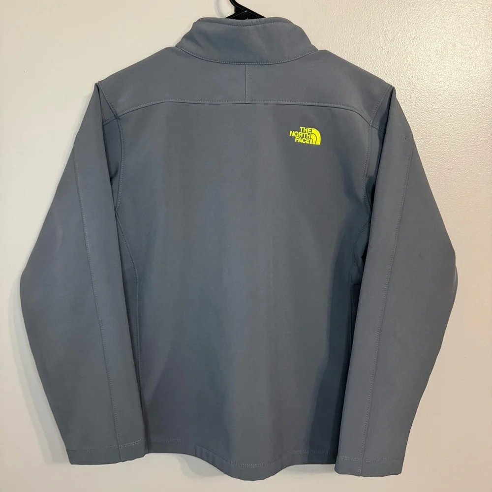 The North Face Grey Zip Soft Shell‎ Fleece Lined Jacket Boys Youth L (14-16)